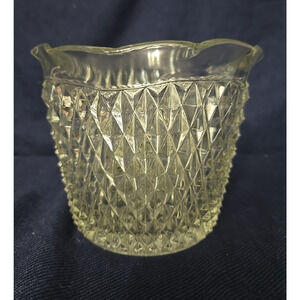 Vintage Indiana Glass Diamond Point Bar Pattern Ice Bucket